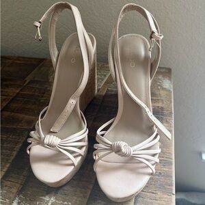 ALDO Women's nude wedges
